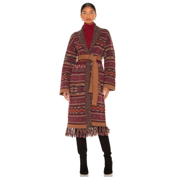 $378 HOUSE of HARLOW x REVOLVE NAVAJO SWEATER RALPH LAUREN BLANKET DUSTER BOHO - Picture 4 of 7